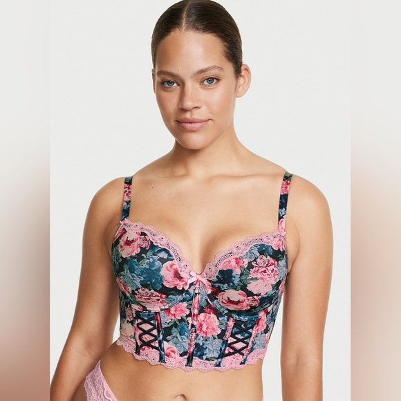 Victoria's Secret DREAM ANGELS Lace-Up Lightly Lined Corset Bra